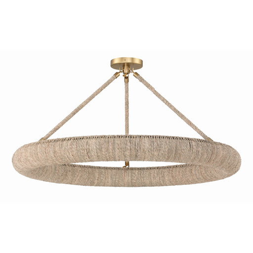 Oakley 1 Light 32" Integrated LED Semi Flush Mount in Soft Gold