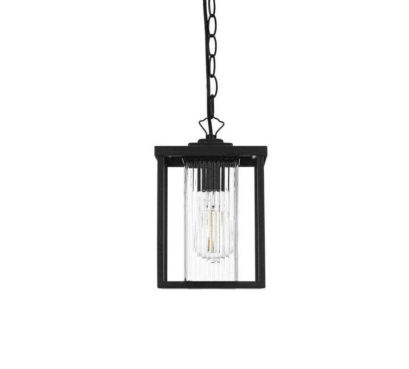 Dover Outdoor Lantern Pendant in Black