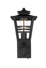 Macon 7" Outdoor Wall Lantern in Black