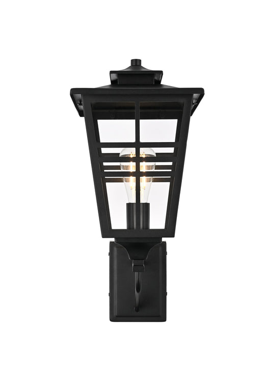 Macon 8.5" Outdoor Wall Lantern in Black