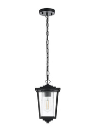 York 6.5" Outdoor Lantern Pendant in Black