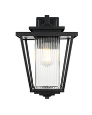York 10" Outdoor Wall Lantern in Black