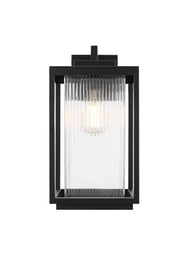 Ludlow 8" Outdoor Wall Lantern in Black
