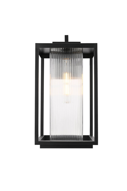 Ludlow 10" Outdoor Wall Lantern in Black