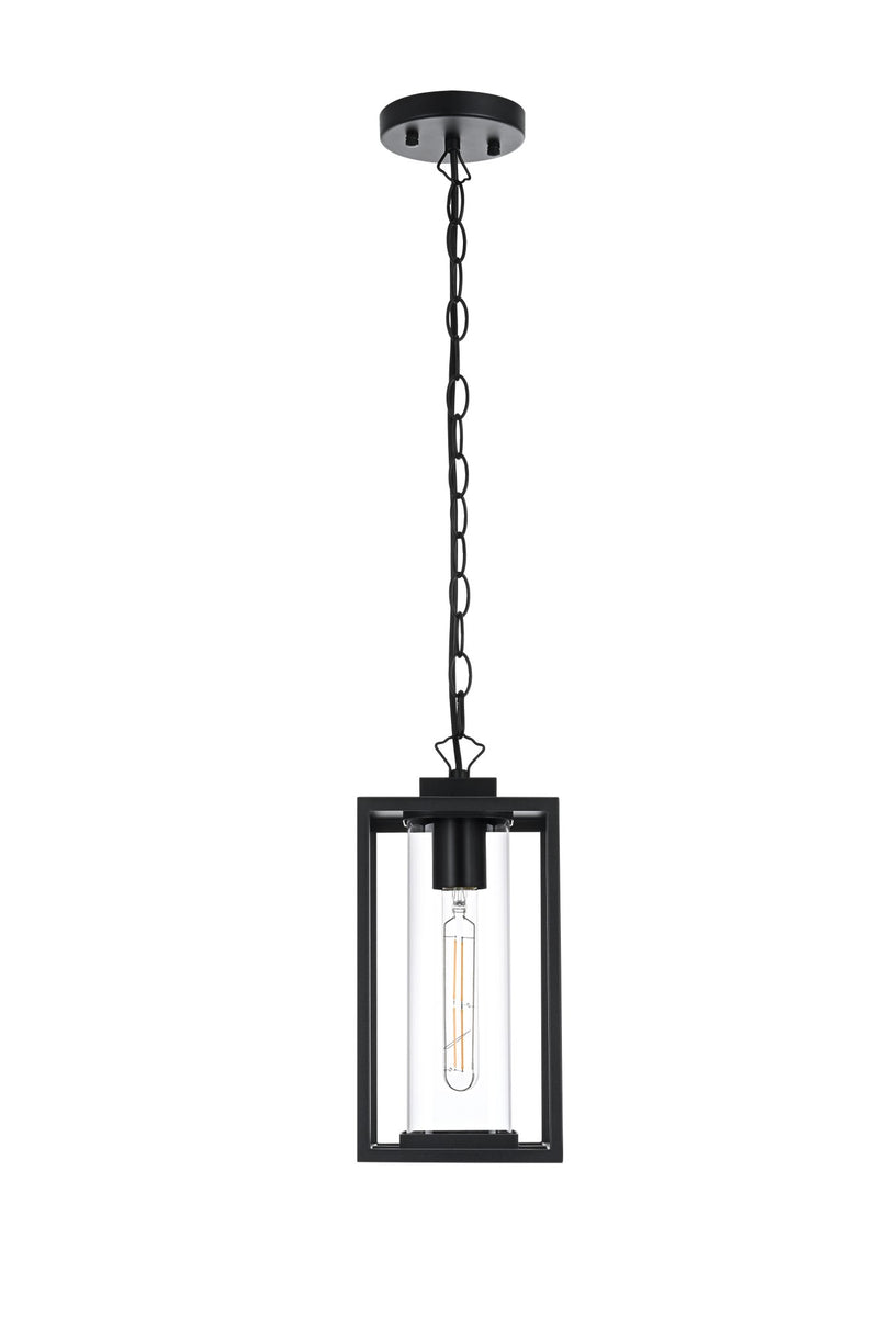 Memphis Outdoor Lantern Pendant in Black