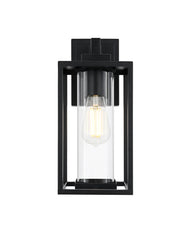 Memphis Small Outdoor Wall Lantern in Black