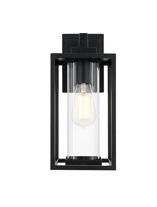 Memphis Small Outdoor Wall Lantern in Black