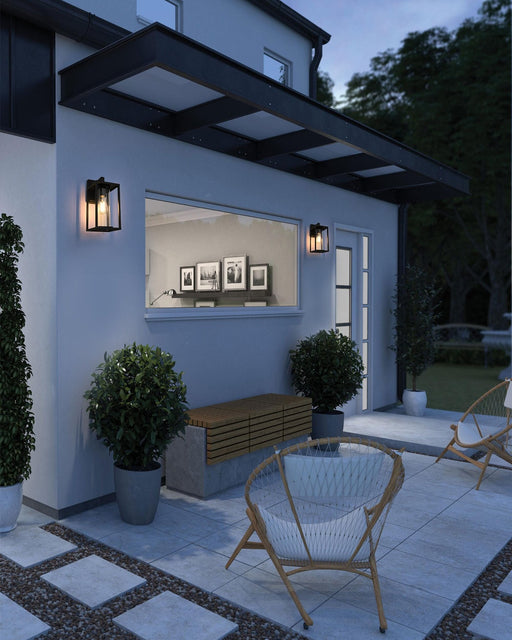 Memphis Small Outdoor Wall Lantern in Black