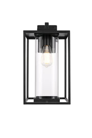 Memphis Large Outdoor Wall Lantern in Black