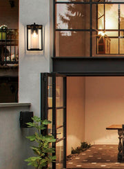 Memphis Large Outdoor Wall Lantern in Black
