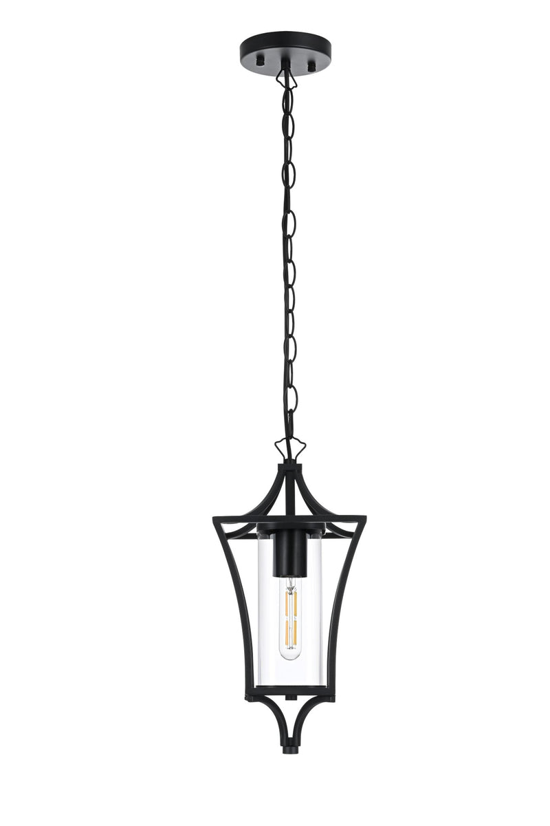 Belgrade Outdoor Lantern Pendant in Black