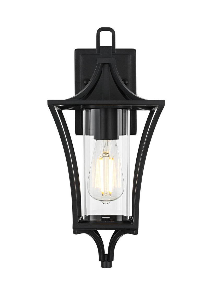 Belgrade Small Outdoor Wall Lantern in Black