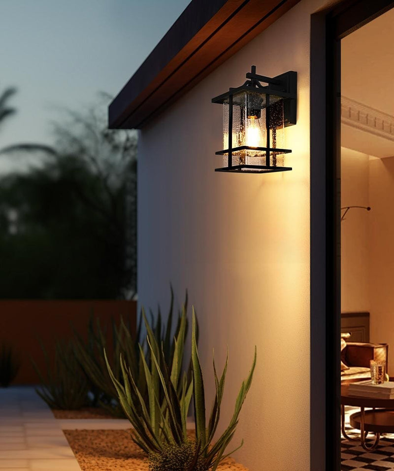 Miller Outdoor Wall Lantern in Black