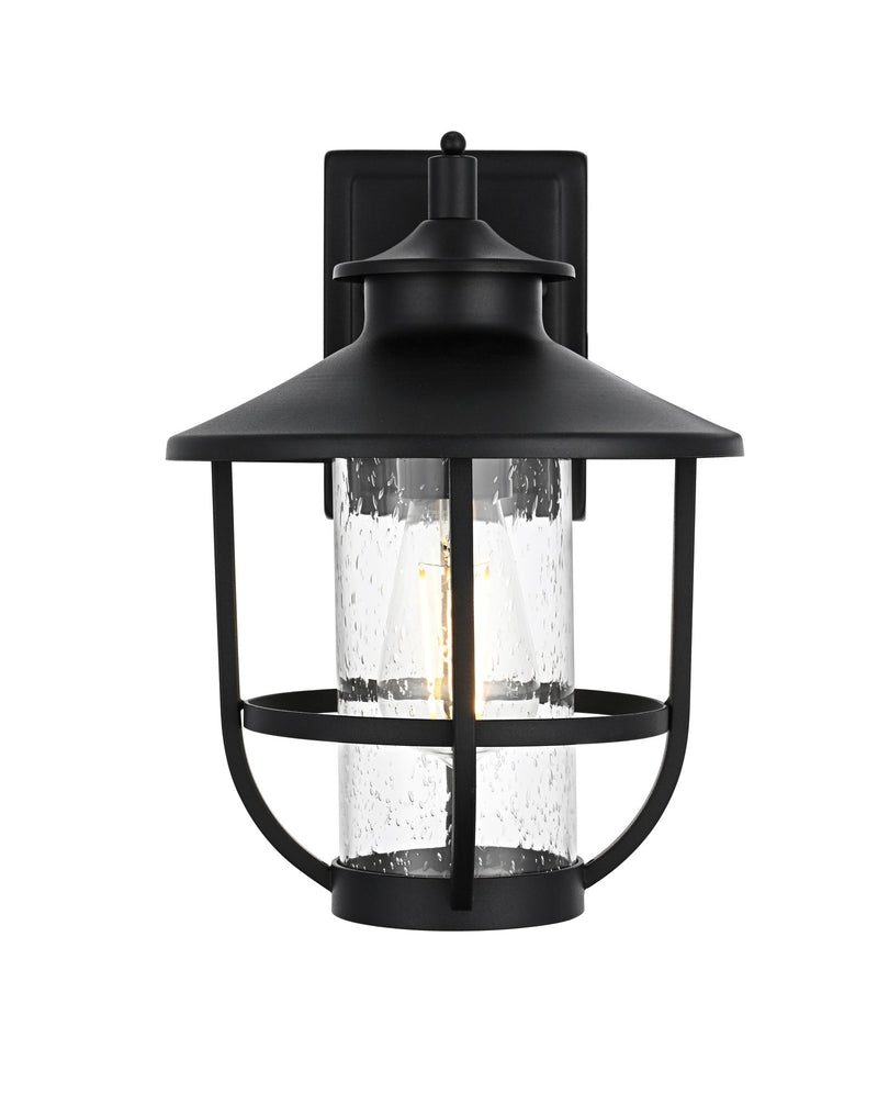 Tilton Outdoor Wall Lantern in Black