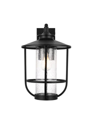 Janney 11" Outdoor Wall Lantern in Black