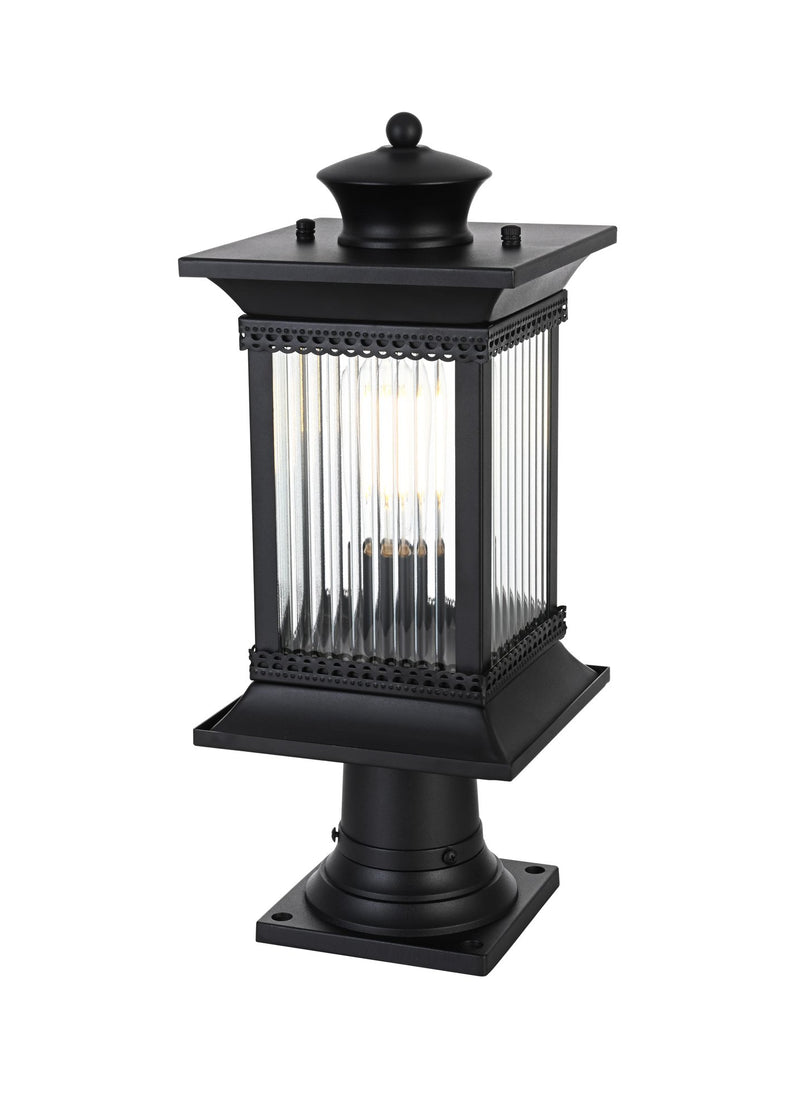 Collins Outdoor Post Light in Black
