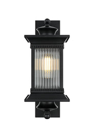 Collins 7" Outdoor Wall Lantern in Black