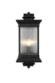Collins 9.5" 3-Light Outdoor Wall Lantern in Black