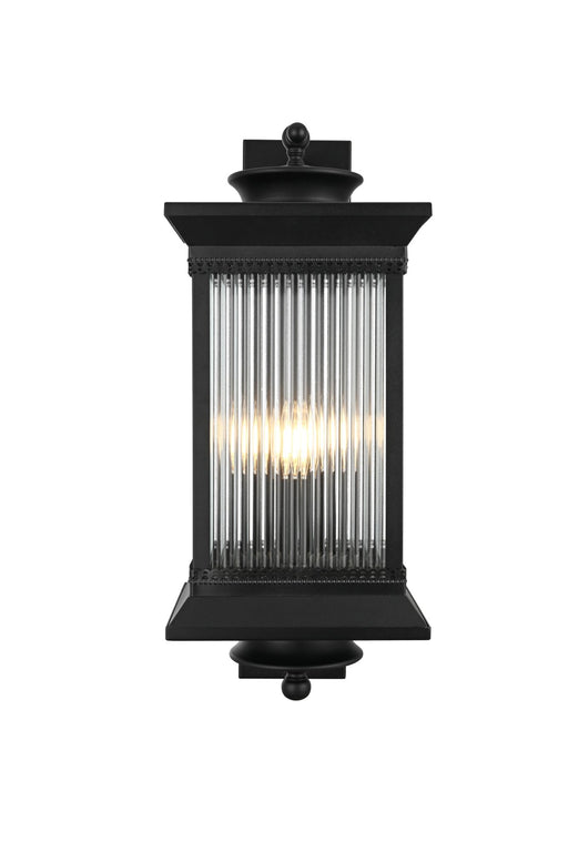 Collins 9.5" 3-Light Outdoor Wall Lantern in Black