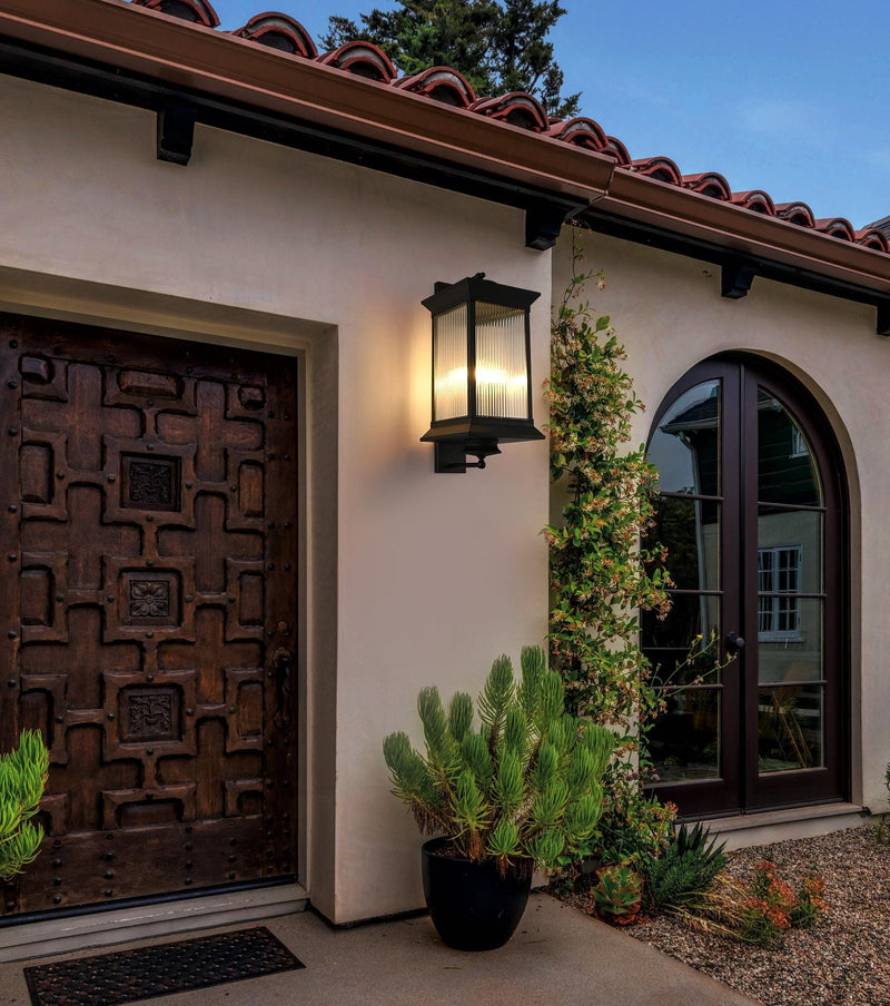 Collins 9.5" 3-Light Outdoor Wall Lantern in Black