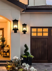 Collins 12" 4-Light Outdoor Wall Lantern in Black