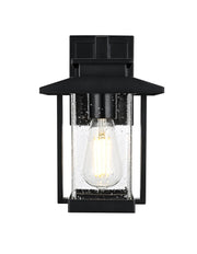 Tioga Outdoor Wall Lantern in Black
