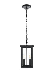 Venango 2-Light 7" Outdoor Lantern Pendant in Black