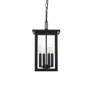 Sheridan 4-Light Outdoor Lantern Pendant in Black