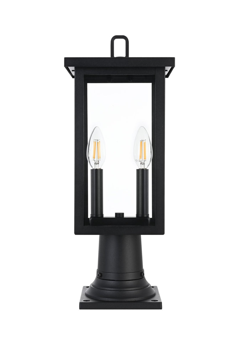 Venango 2-Light 7" Outdoor Post Light in Black