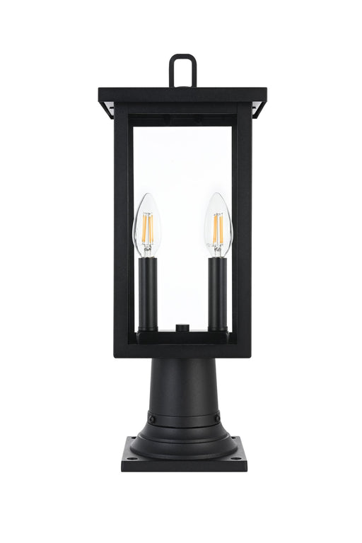 Venango 2-Light 7" Outdoor Post Light in Black