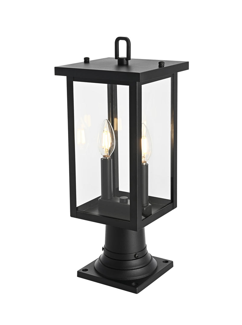 Venango 2-Light 7" Outdoor Post Light in Black