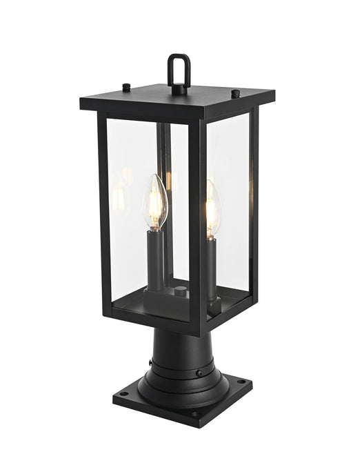 Venango 2-Light 7" Outdoor Post Light in Black