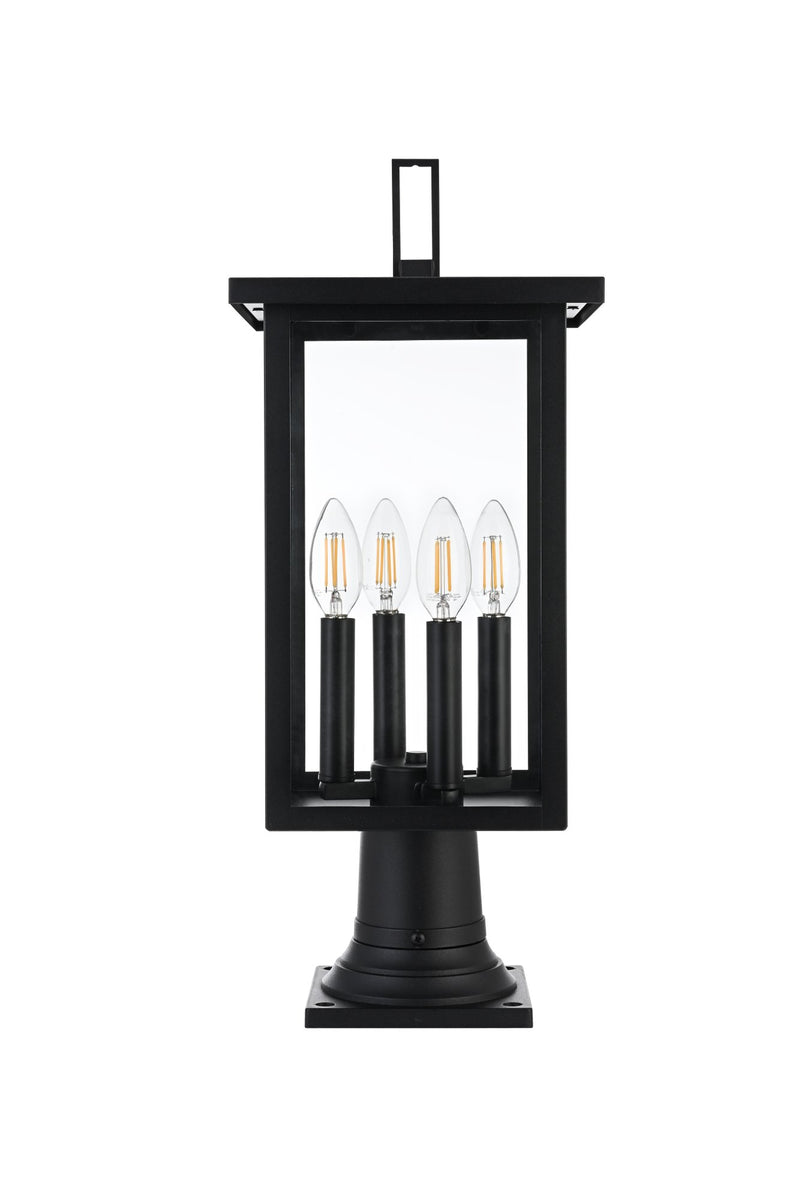 Sheridan 4-Light Outdoor Post Light in Black