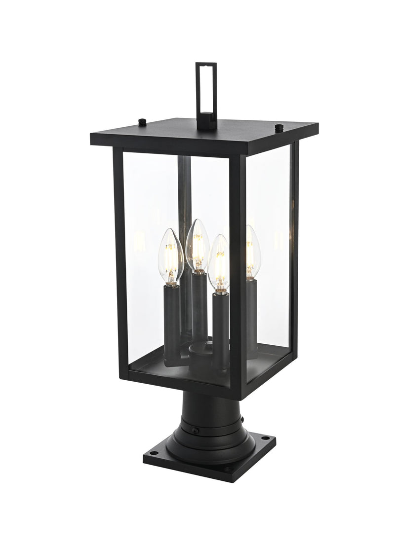 Sheridan 4-Light Outdoor Post Light in Black