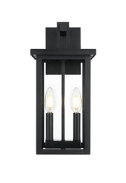 Venango 2-Light 7" Outdoor Wall Lantern in Black