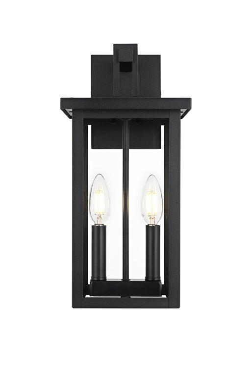 Venango 2-Light 7" Outdoor Wall Lantern in Black