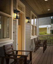 Venango 2-Light 7" Outdoor Wall Lantern in Black