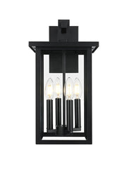 Sheridan 4-Light Outdoor Wall Lantern in Black