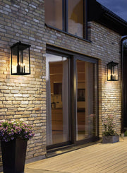 Venango 4-Light 12" Outdoor Wall Lantern in Black