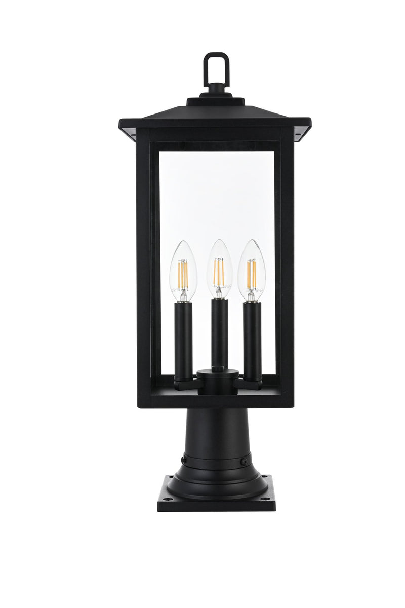 Carlisle 3-Light Outdoor Post Light in Black