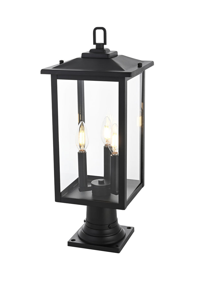 Carlisle 3-Light Outdoor Post Light in Black