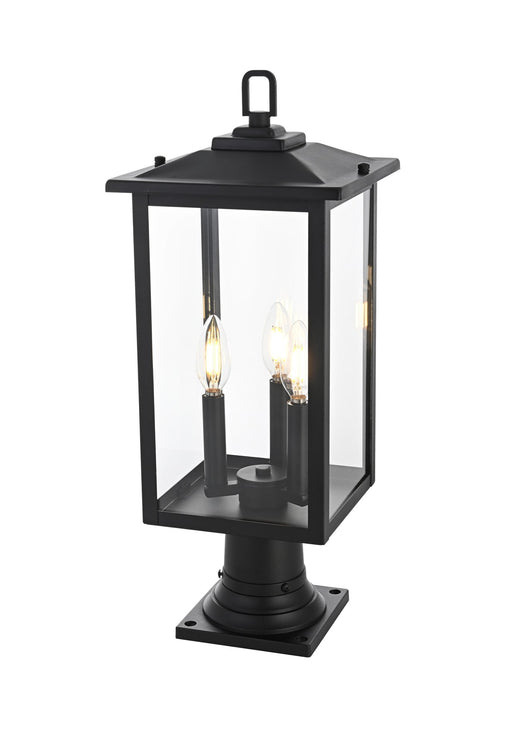 Carlisle 3-Light Outdoor Post Light in Black