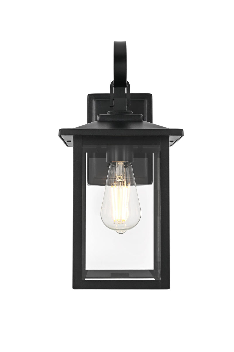 Carisle 7" Outdoor Wall Lantern in Black