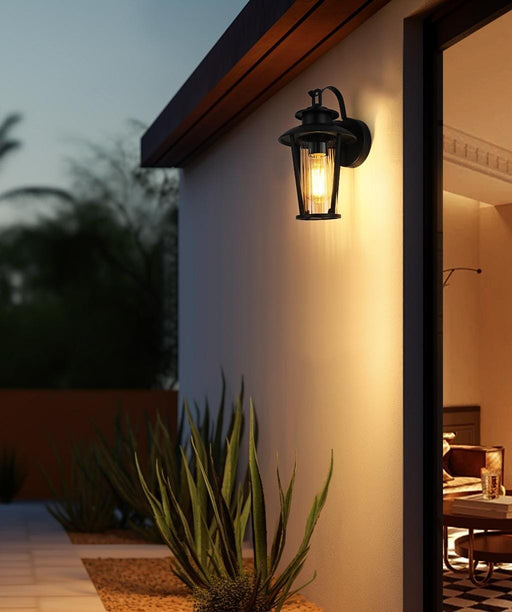 Wensley Outdoor Wall Lantern in Black
