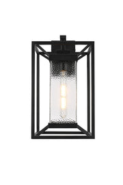 Willington 9.5" Outdoor Wall Lantern in Black