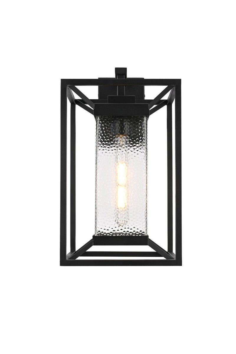 Willington 9.5" Outdoor Wall Lantern in Black