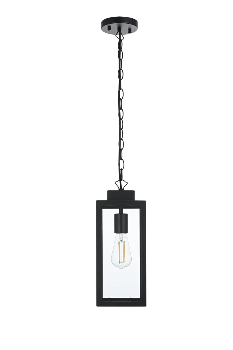 Hilton Outdoor Lantern Pendant in Black