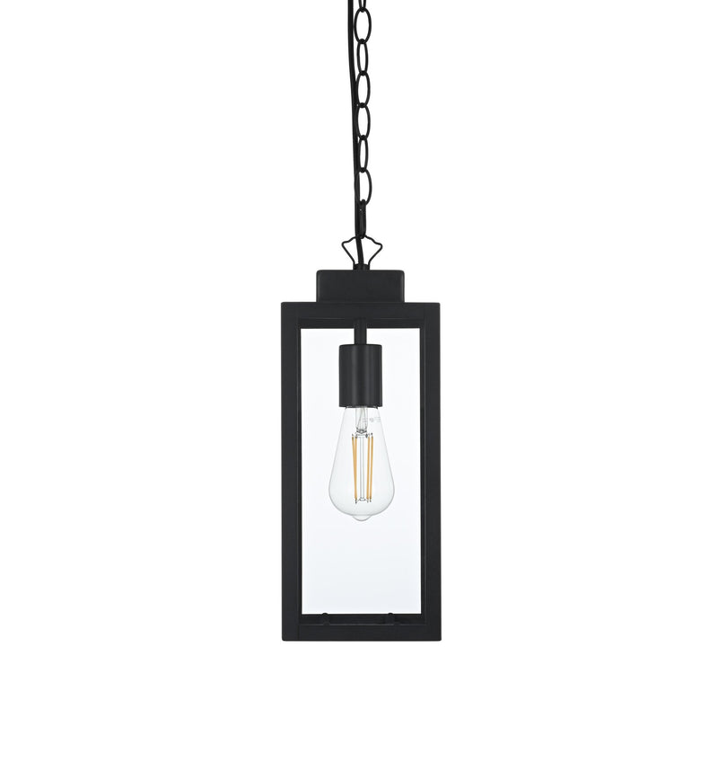Hilton Outdoor Lantern Pendant in Black