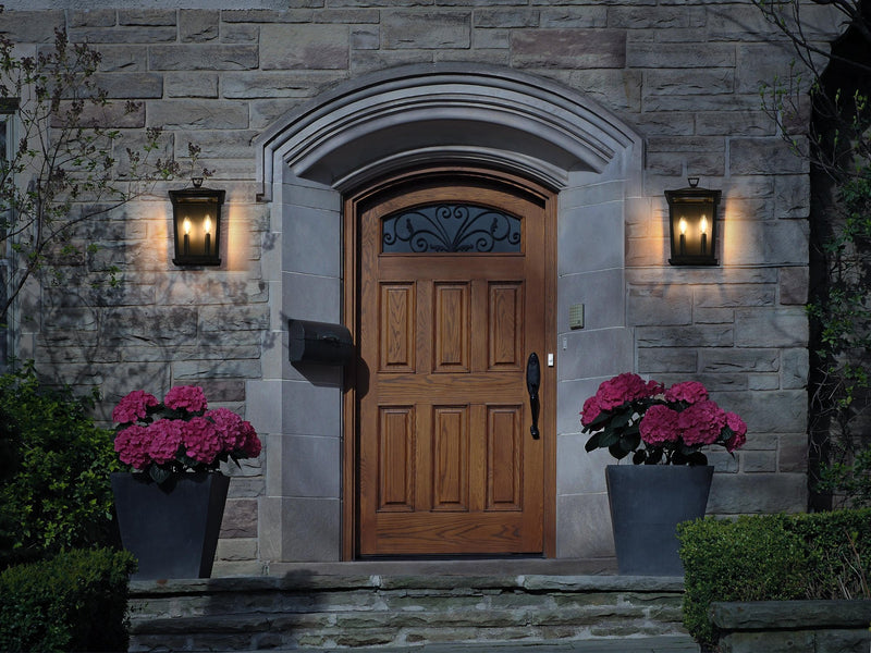Richmond 2-Light 8.5" Outdoor Wall Lantern in Black