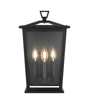Richmond 3-Light 9.5" Outdoor Wall Lantern in Black